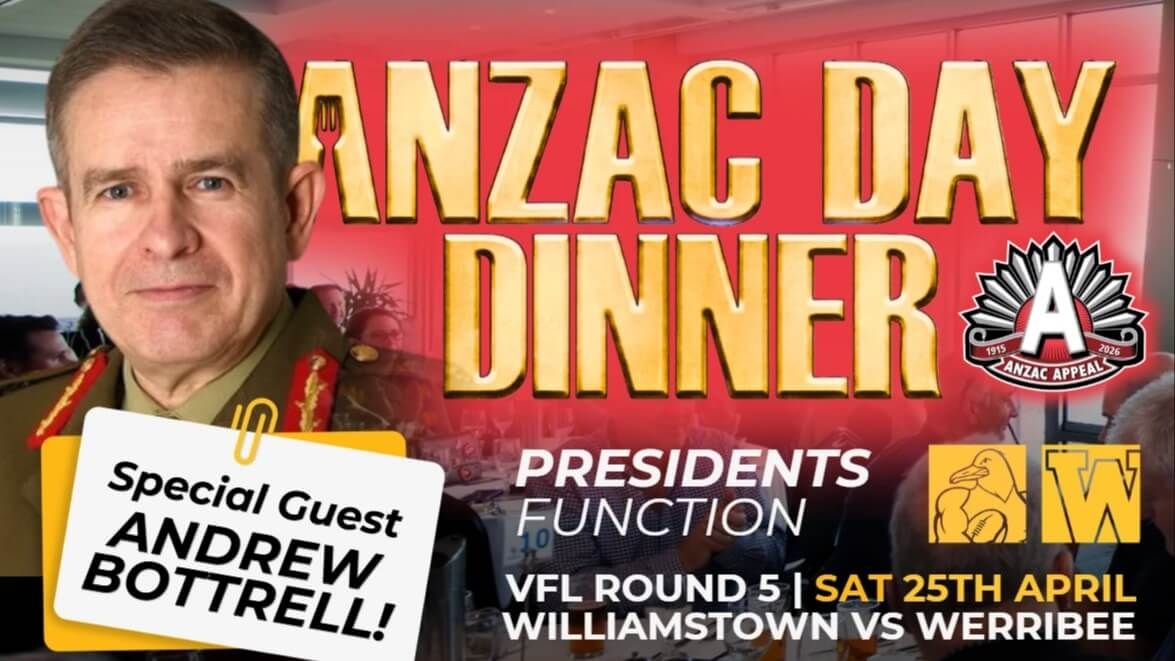 2026 VFL - Round 5 - Williamstown v Werribee ANZAC Day Dinner