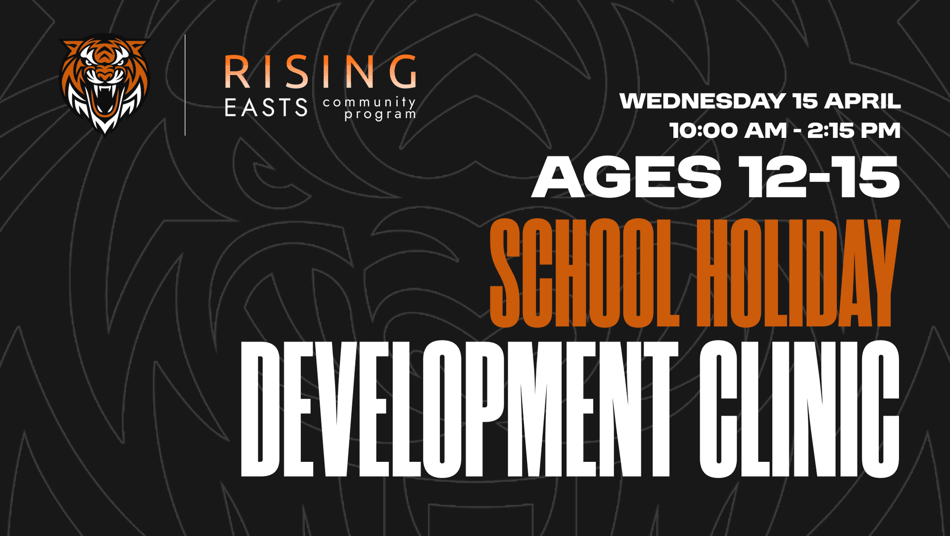 Tigers -School Holiday Development Clinic 