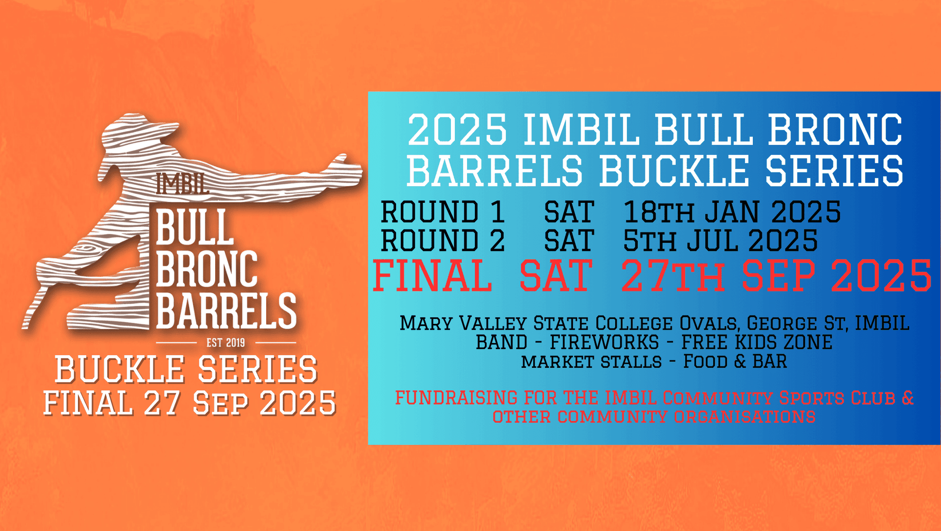 Imbil Bull Bronc Barrels Buckle Series 2025 Final 27 Sept 2025 Imbil Bull Bronc Barrels Buckle Series 2025 Final 27 Sept 2025